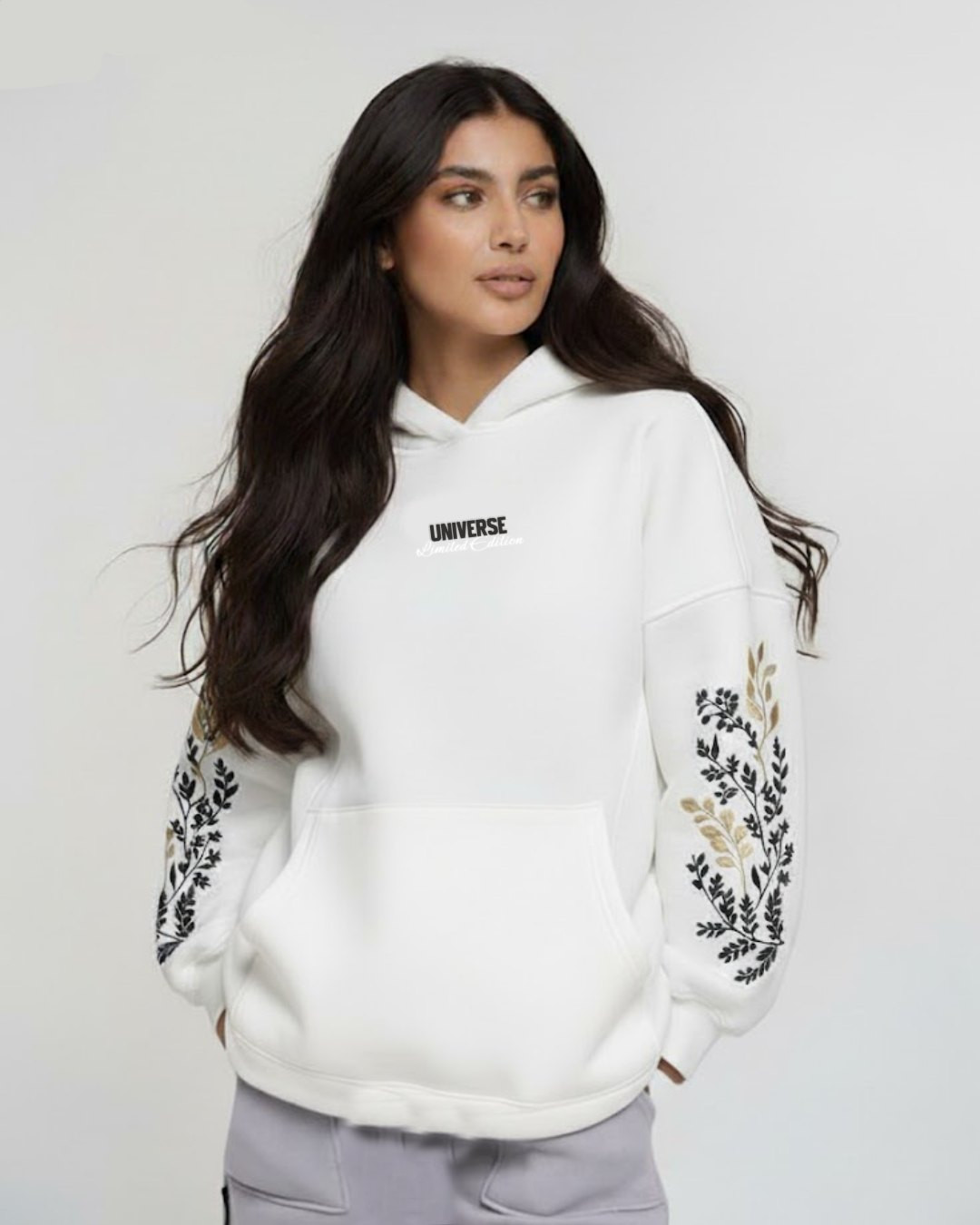 Snow Whisper Floral – Hoodie Limited Edition